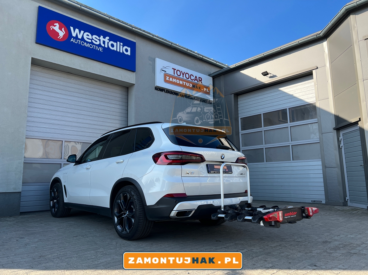 Bagażnik rowerowy Uebler i41s na BMW X5 G05 - komfortowy transport Twoich rowerów z zamontujhak.pl